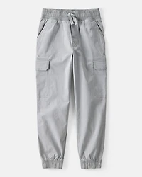 Boys Cotton Fashion Cargo Pants - Grey