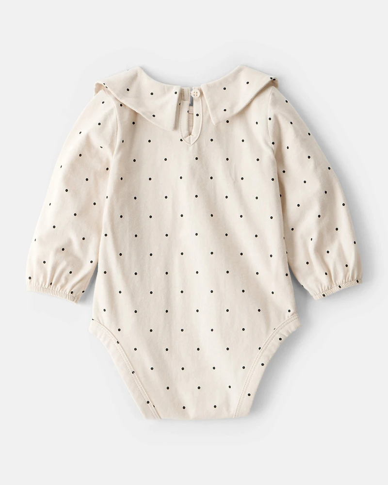 Baby Girl 2-Piece Bow Bodysuit & Pant Set - Cream/Green