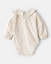 Baby Girl 2-Piece Bow Bodysuit & Pant Set - Cream/Green