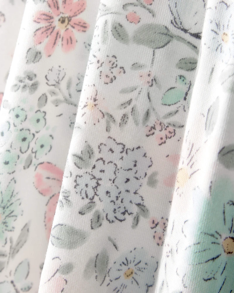 Baby Girl 2-Pack Butterfly Garden Multipack Bodysuits - Pink/Ivory