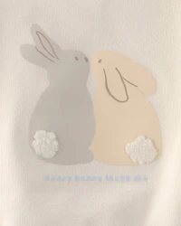 Baby 2-Piece Easter Bunny French Terry Tee & Pant Set - Cream