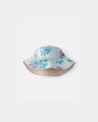 Toddler Tropical Beach Reversible Bucket Swim Hat - Blue/Cream