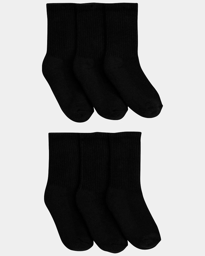 Toddler Boy 6-Pack Socks - Black