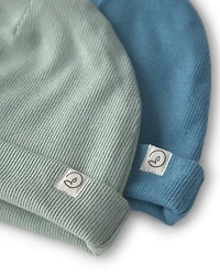 Baby 2-Pack Organic Cotton Rib Caps