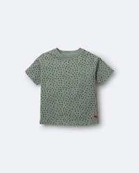 Toddler Relaxed Tee Dot Print - Olive