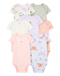 Baby Girl 7- Pack Short-Sleeve Original Bodysuits