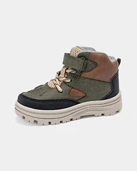 Toddler Boy Ankle Boots - Olive