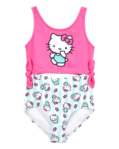 Girls Hello Kitty® 1-Piece Swimsuit - Pink/Blue