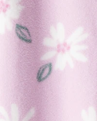 Baby Girl Floral Print Loose Fit Long-Sleeve Sleeper- Pink