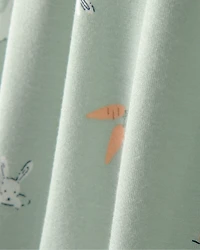 Baby Girl Bunny Short-Sleeve Bodysuit Dress - Green