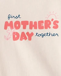 Baby 'Mother's Day' Graphic Bodysuit - Cream