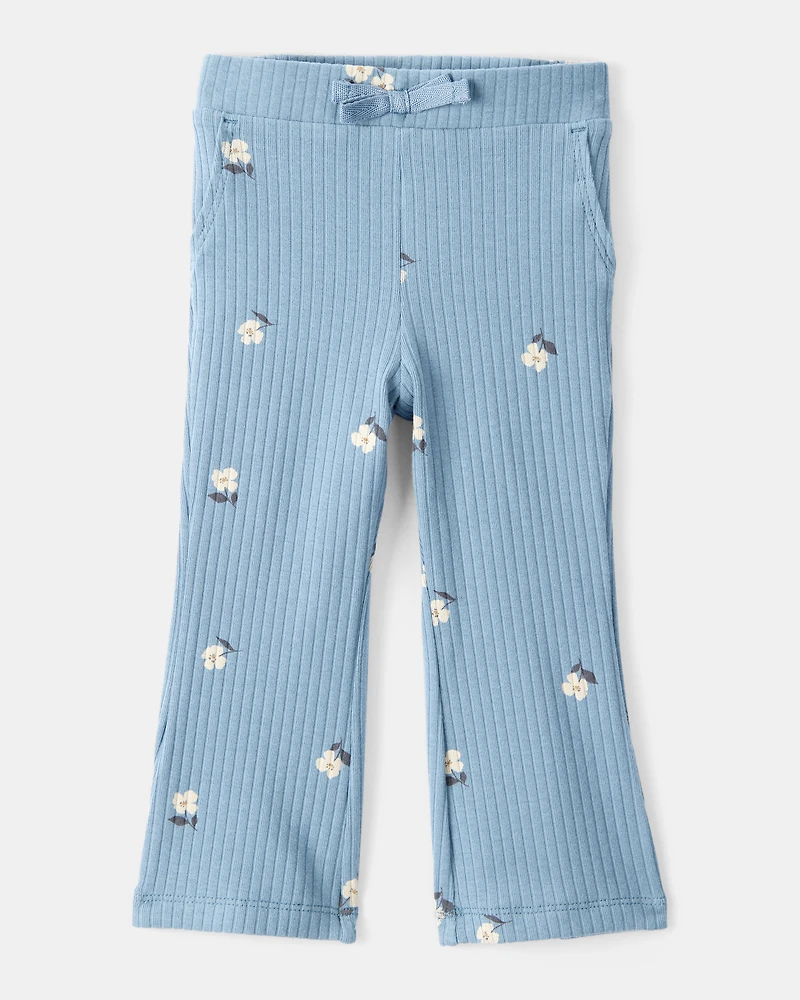 Baby Girl 2-Piece Floral Top & Pant Set - Blue