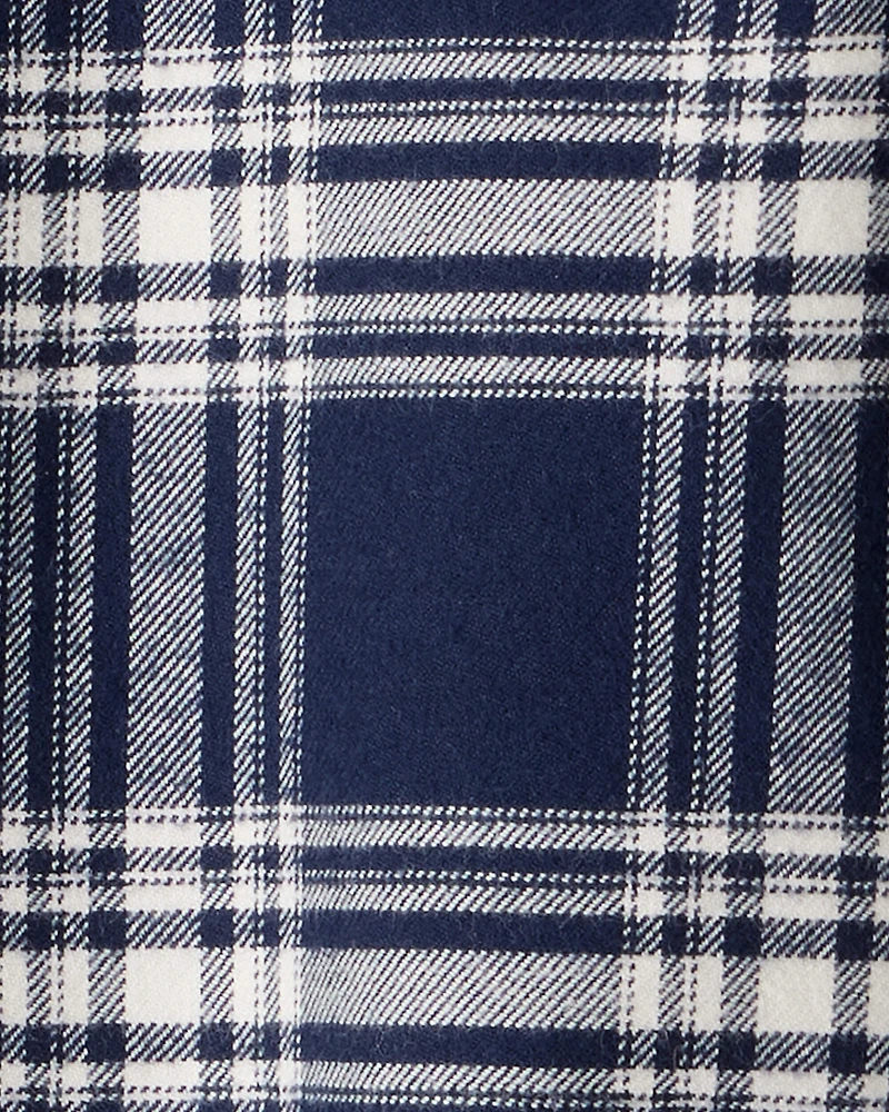Toddler Organic Cotton Button-Front Flannel Shirt