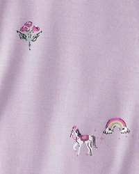 Baby Girl Fairytale 2-Way Zip PurelySoft Sleeper - Purple