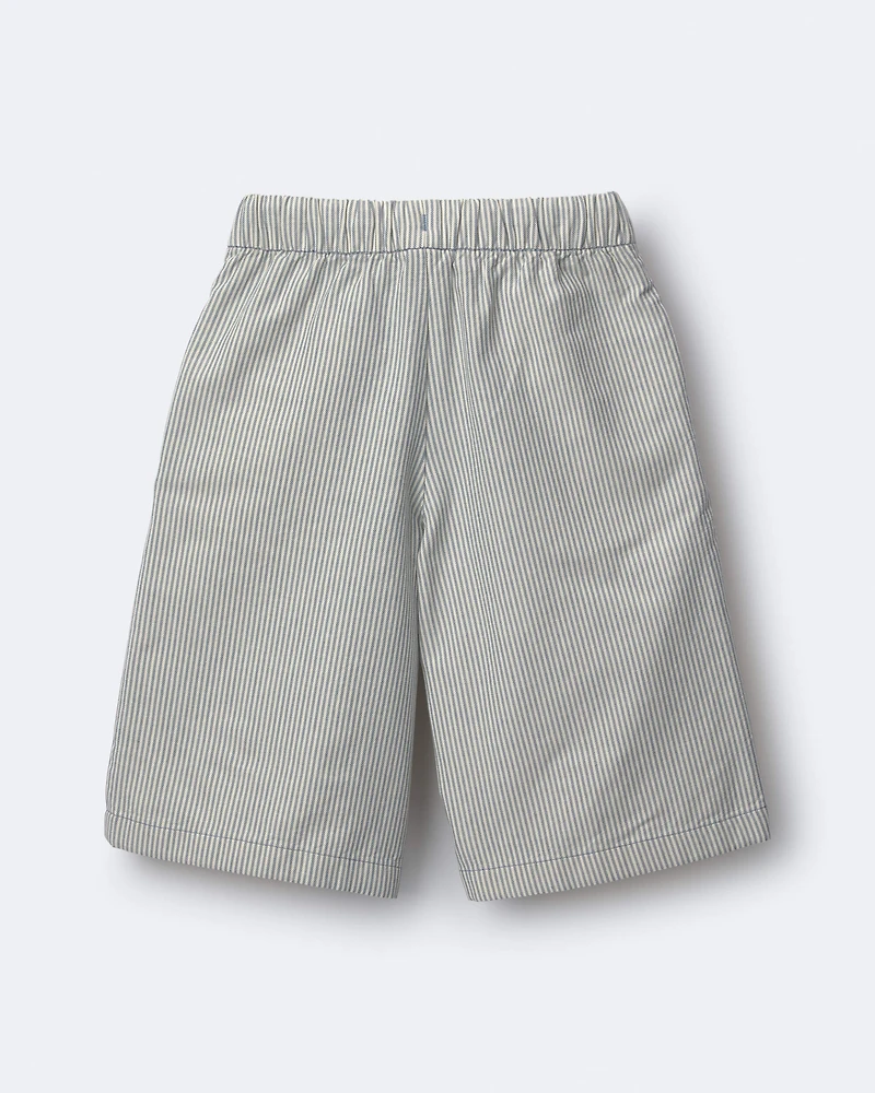 Toddler Girl Wide-Leg Pants Stripes - Slate Blue