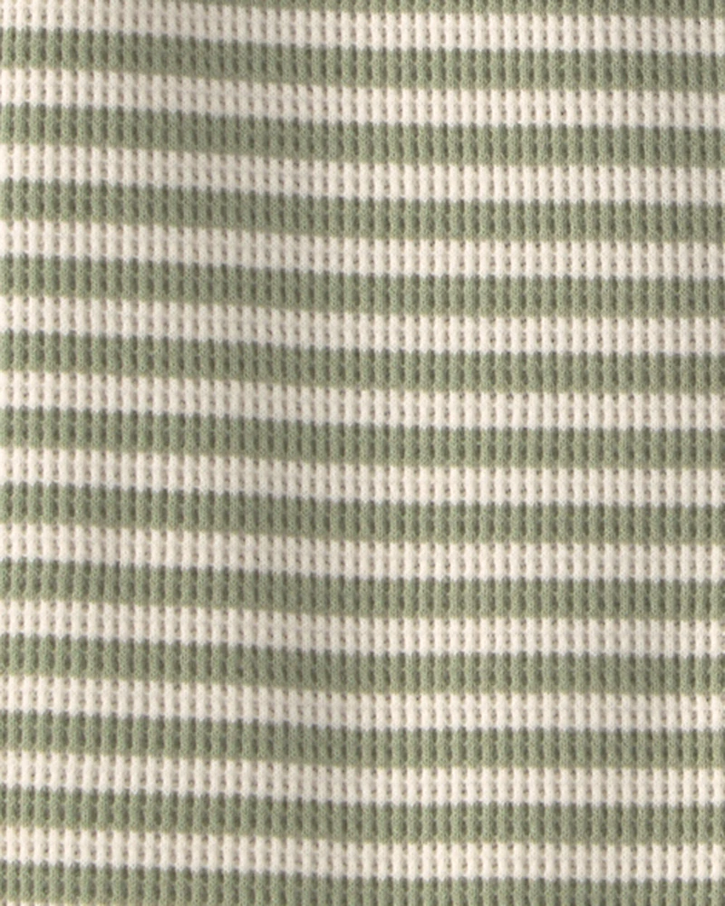 Baby Organic Cotton Waffle Knit Stripes