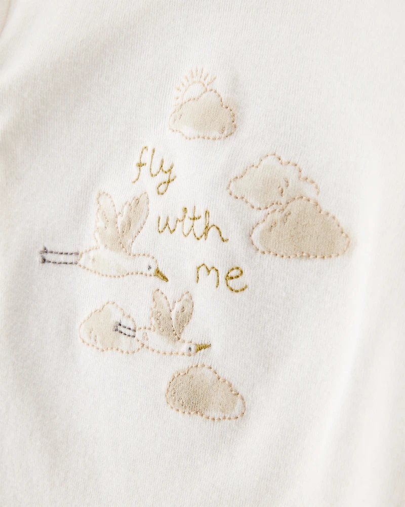 Baby 4-Piece Cloud Print Outfit Set