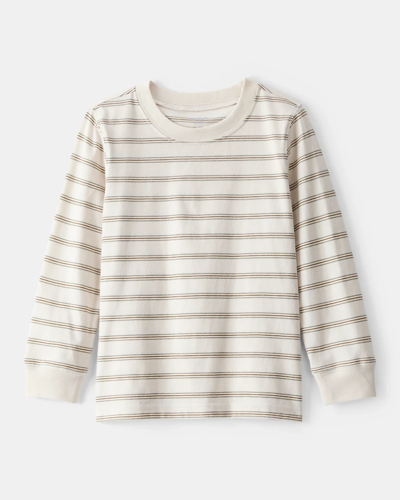 Toddler Boy Striped Long-Sleeve Tee - Ivory