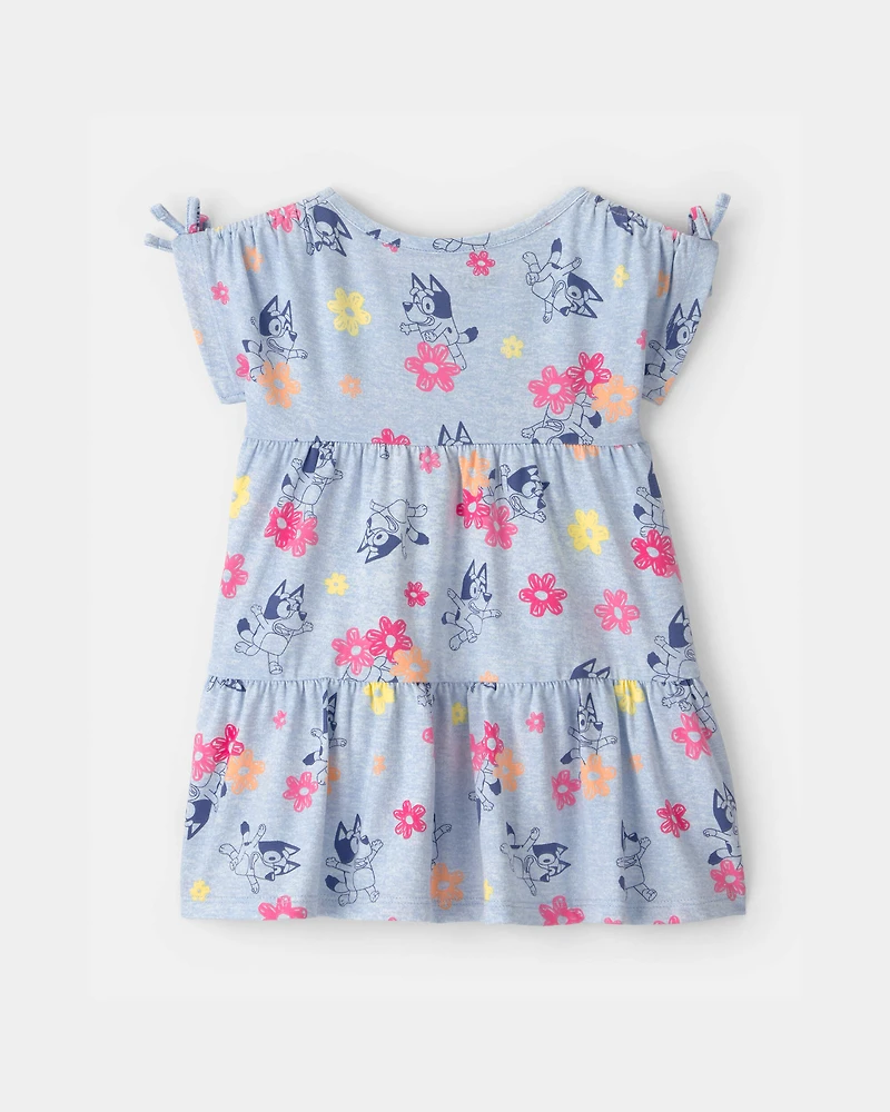 Baby Girl Bluey™ Floral Dress - Blue
