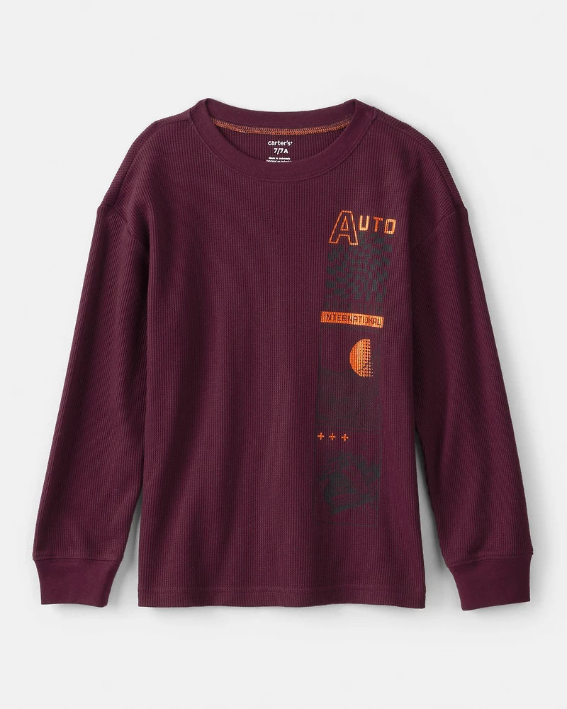 Boys Racing Long-Sleeve Graphic Tee - Red