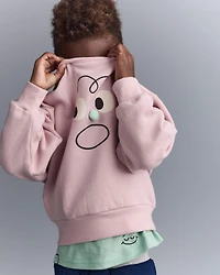Toddler Emotions Wide-Arm Sweatshirt - Rose