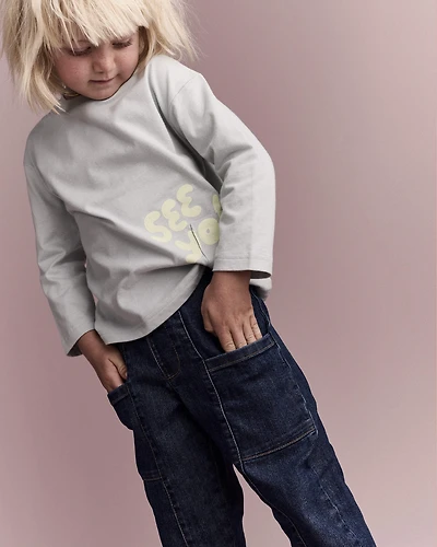 Toddler Pocket Pant Denim - Blue