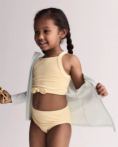 Toddler Girl Bow Tankini - Yellow