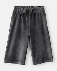 Baby Girl Ribbed Flare Pants - Black