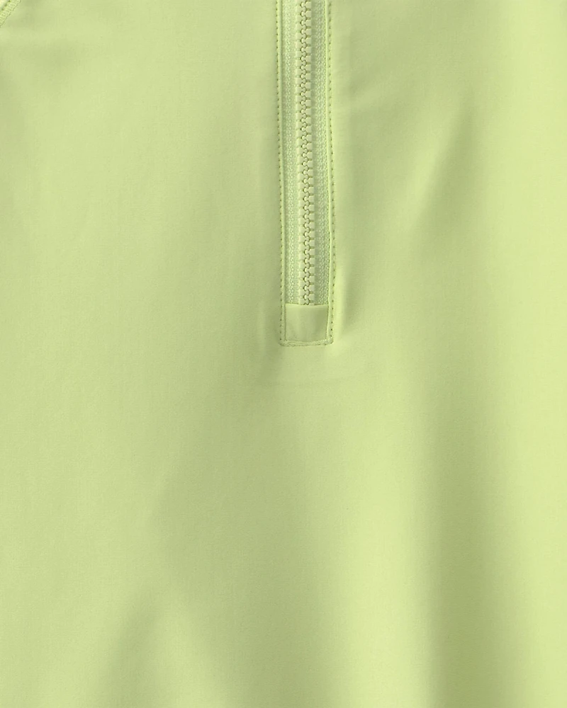 Toddler Boy 2-Piece Dinosaur Rashguard Swimsuit Set - Green