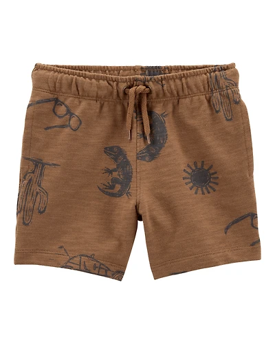 Baby Desert Pull-On Cotton Shorts - Brown