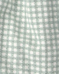 Baby Girl 3-Piece Gingham Top & Short Set - Green