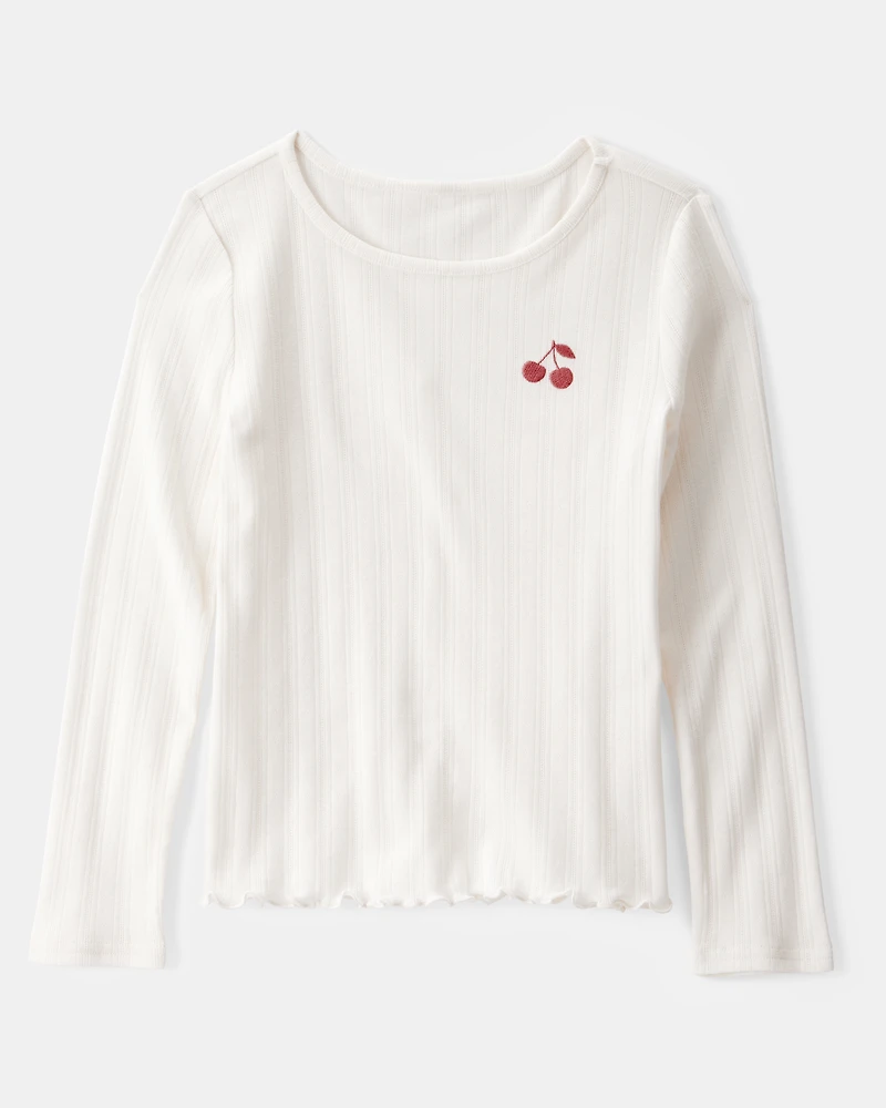 Kid Cherry Long-Sleeve Top