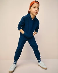 Boys French Terry Joggers - Blue