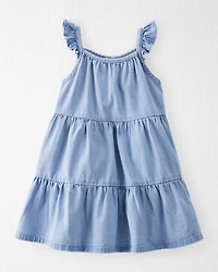 Toddler Girl Organic Cotton Chambray Dress