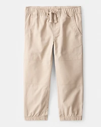 Toddler Boy Cotton Pull-On Fashion Pants - Khaki