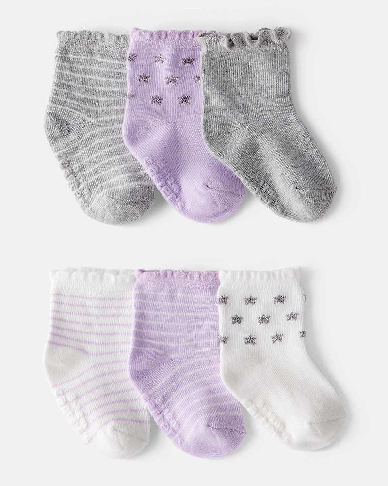 Baby Girl 6-Pack Ankle Socks