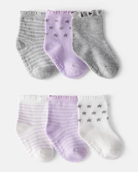 Baby Girl 6-Pack Ankle Socks