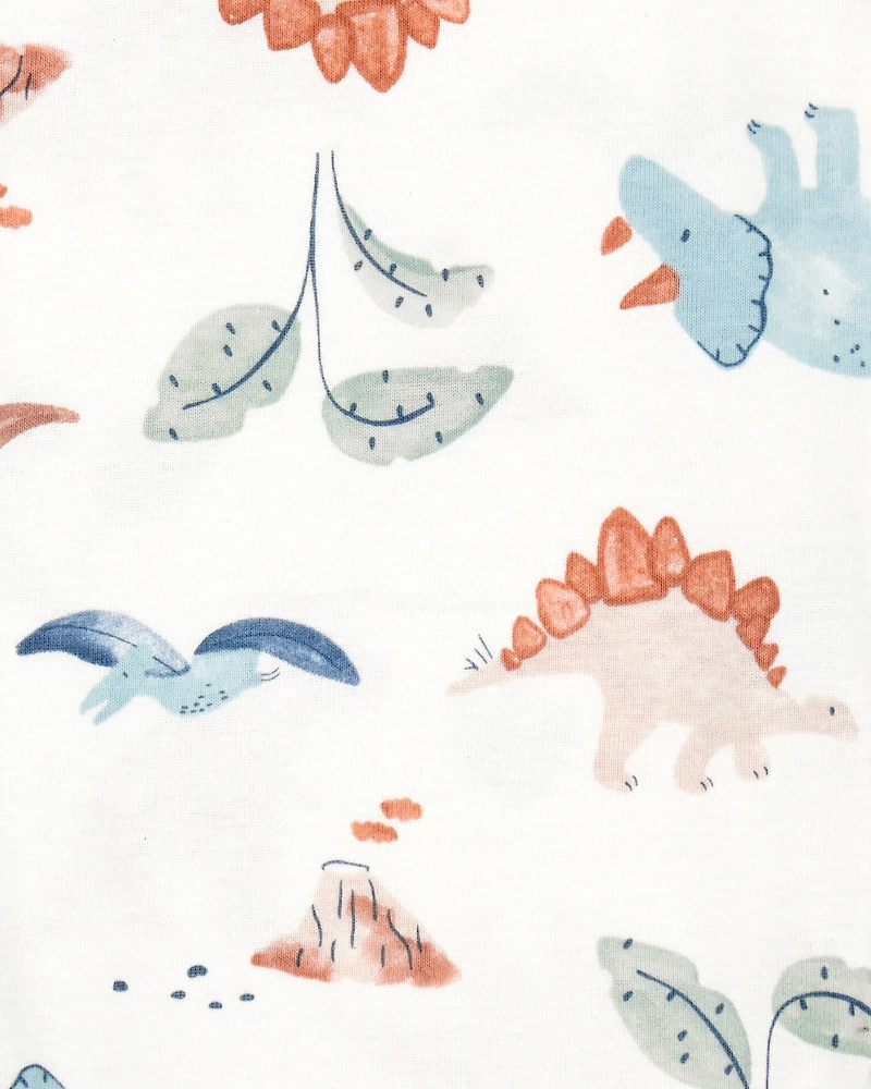 Baby Boy 5-Pack Dinosaur Short-Sleeve Cotton Bodysuits