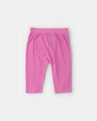 Baby Girl 2-Pack Flamingo PurelySoft Pull-On Pants - Pink/Ivory