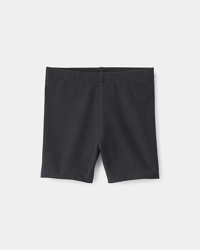 Baby Girl Solid Bike Shorts - Black