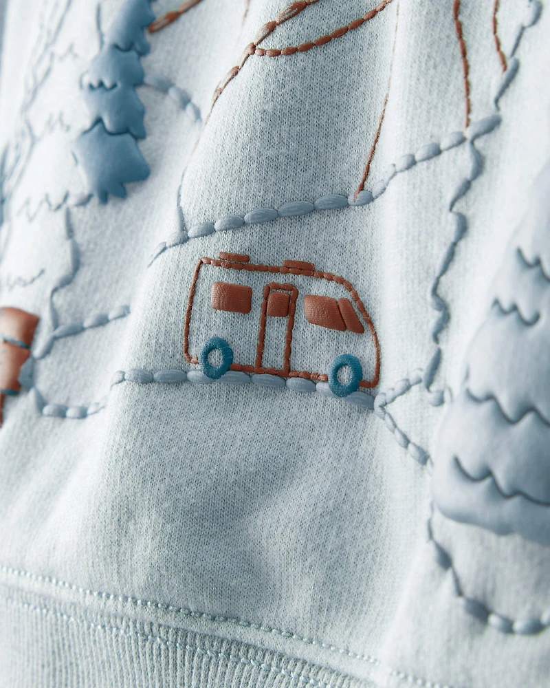 Baby Boy 2-Piece DayDream Fleece Mountain Pullover & Pant Set - Blue