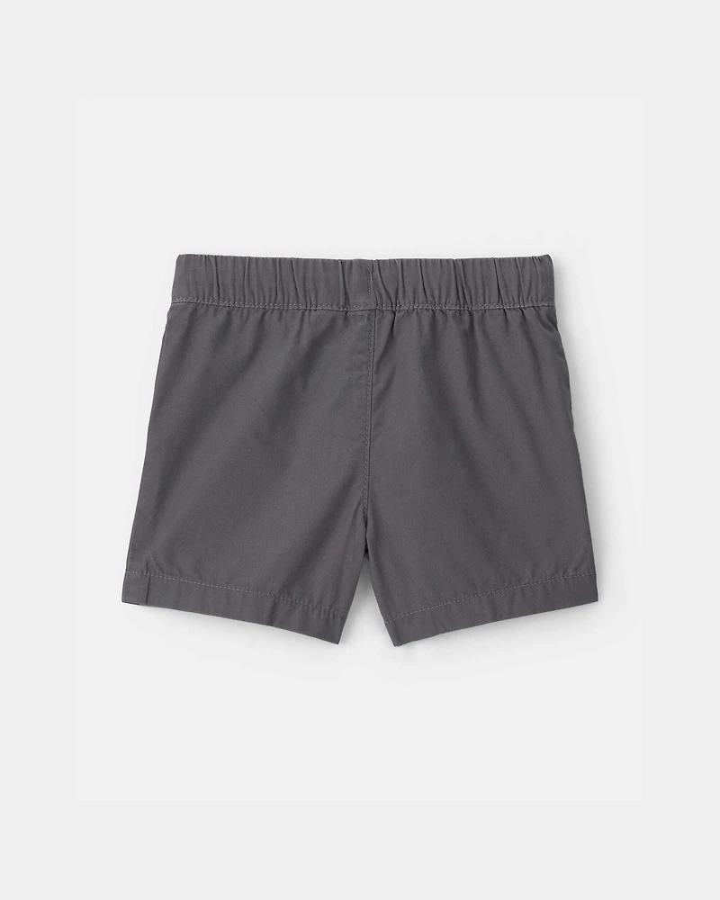Baby Boy Canvas Shorts - Grey