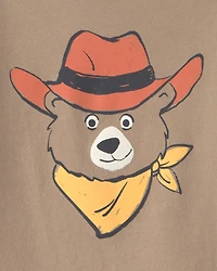 Toddler Boy Bear Long-Sleeve Graphic Tee - Brown