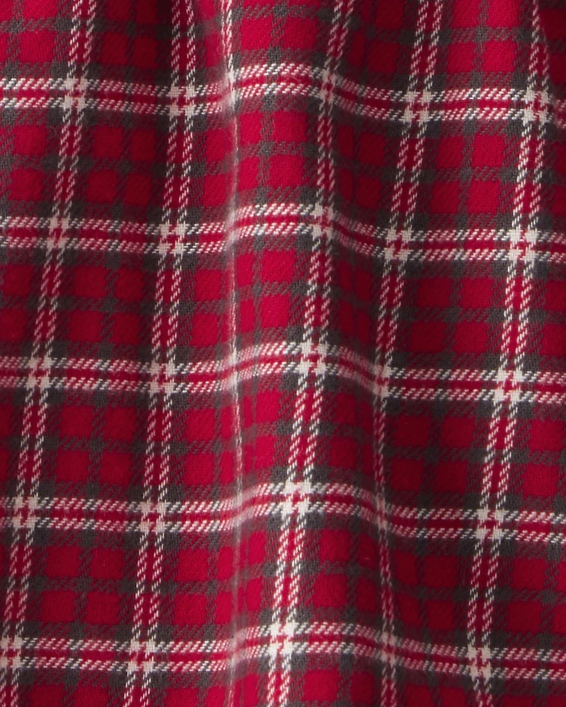 Baby Girl 3-Piece Plaid Print Tee, Skirt & Tight Set - Red