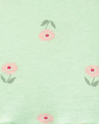 Baby Girl Floral Short-Sleeve Dress - Green