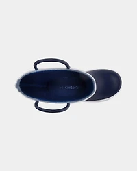 Toddler Boy Striped Rain Boots - Navy/White