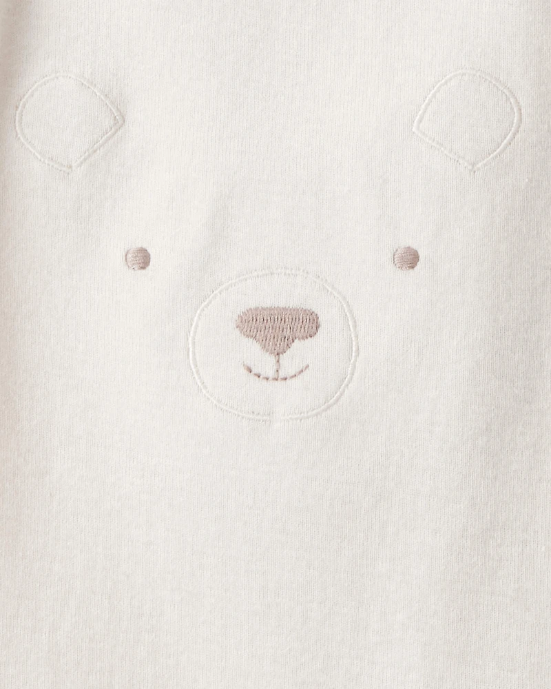 Baby Girl 5-Pack Bear Floral Multipack Bodysuits - White/Pink/Purple