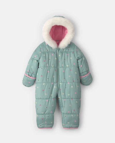Baby Girl Novelty Pramsuit- Green