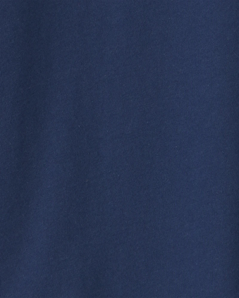 Boys Long-Sleeve Henley T-Shirt - Navy Blue