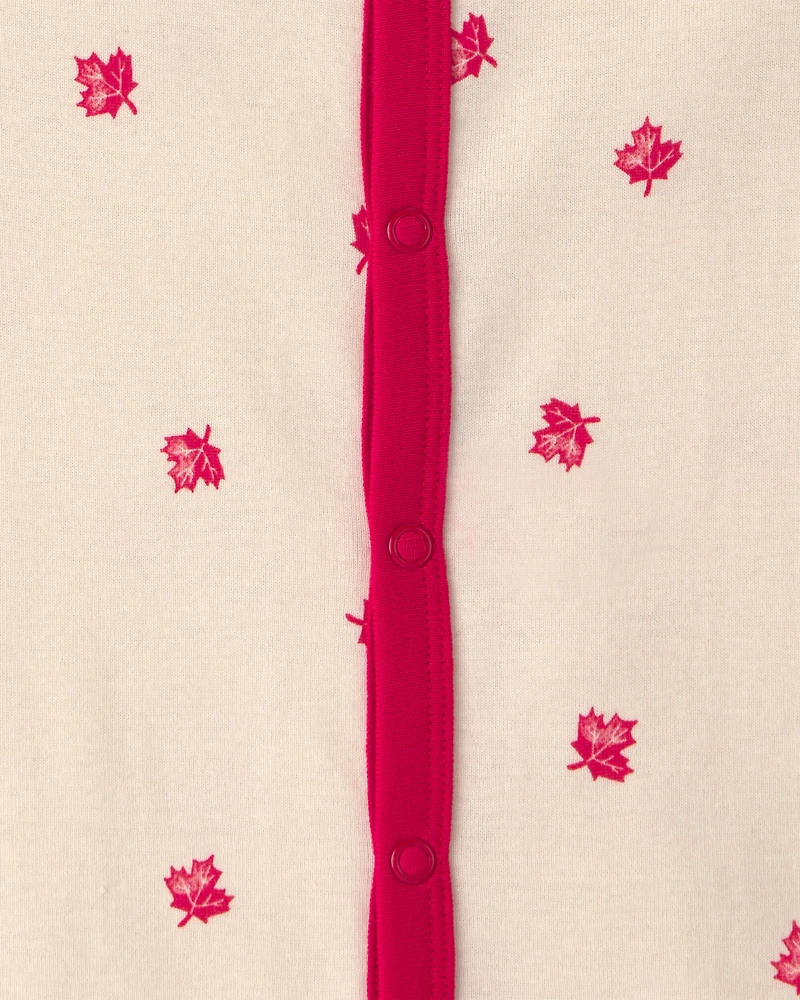 Baby Canada Day Sleeveless Romper - Cream